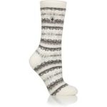 Ladies Lite Fairisle Nordic Socks – Ivory & Grey