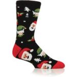 Mens Lite Christmas Socks – Elf / Santa