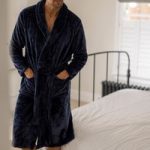 Mens Thermal Dressing Gown – Navy