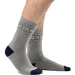 Mens Lite Matterhorn Fairisle Socks – Mid Grey Twist