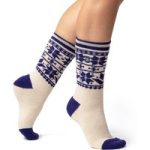 Ladies Lite Jacquard Socks – White Coppice