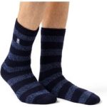 Mens Original Palermo Chunky Stripe Socks – Navy & Denim