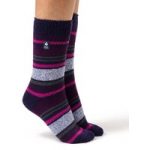 Ladies Original Barcelona Multi Stripe Socks – Navy