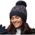 Ladies Eidda Pom Pom Hat – Blue