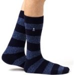 Mens Lite Izmir Chunky Stripe Socks – Navy