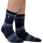 Mens Lite Krakow Multi Stripe Socks – Navy