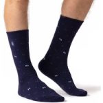 Mens Ultra Lite Swallow Micro Socks – Navy