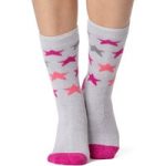 Ladies Lite Nice Stars Socks – Silver & Grey