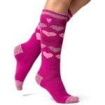 Ladies Lite Jacquard Heart Long Socks – Shaw