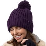 Ladies Arden Pom Pom Hat – Purple