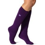 Ladies Lite Clover Long Thermal Socks – Purple