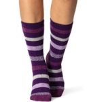 Ladies Lite Jasmine Socks – Purple Stripe