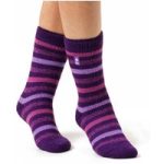 Ladies Original Rosebud Stripe Socks – Purple