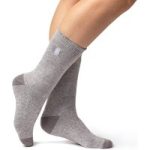 Ladies Lite Viola Socks – Silver & Cream