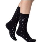 Ladies Ultra Lite Turlan Spots Socks – Black & Heather Rose