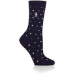 Ladies Ultra Lite Turlan Spots Socks – Navy & Twilight Blue