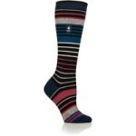 Ladies Ultra Lite Jura Long Ski & Snow Sports Socks – Black & Teal