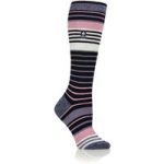 Ladies Ultra Lite Jura Long Ski & Snow Sports Socks – Navy & Lilac