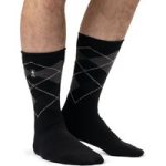 Mens Ultra Lite Wicklam Argyle Socks – Black & Olive