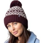 Ladies Billingen Jacquard Pom Pom Hat – Wine